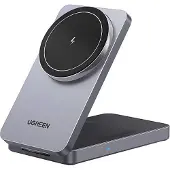 UGREEN 2-i-1 Magnetisk Trådløs Oplader Hvid