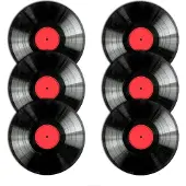 Bertoni-arco Bertoni Rinkinys 6D apvalių stalo kilimėlių rinkinys - VINILAS