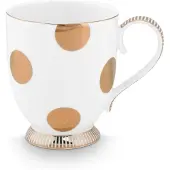 Pip studio Set/2 Mug L Dot Gold