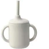 Scandi Living Idun krus med sugerør silikone 120 ml Vanilla