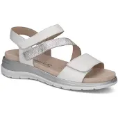 Caprice Sandal, white, made of Leather without heel, Size 42