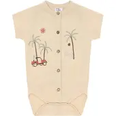 Hust and Claire Body - Musselin - Bertil - Sandshell - - 1 år (80) - Body K/Æ
