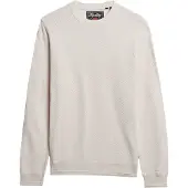 Superdry Superdrytil mænd. M6110681A Pullover Texture beige (3XL), Casual, Bomuld