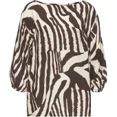 LASCANA Bluse creme / choko / mørkebrun