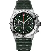 Breitling Herreur AB0134101L2S1 Chronomat B01 42 Grøn/Gummi Ø42 mm