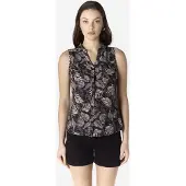 KOROSHI Bluse lysebrun / taupe / sort