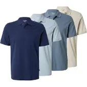 Jack & Jones Bluser & t-shirts 'JJKANE' beige / navy / opal / dueblå
