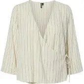 Pieces Bluse 'PCPIA' ecru / sort