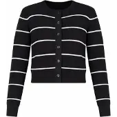 Brave Soul Cardigan 'Fisherman' sort / hvid