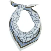Calvin Klein Tørklæde 'CK Monogram Print' lyseblå / oliven