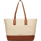 Valentino Shopper 'Sac Cabas Atena Marron Femme Naturale/Cuoio' brun