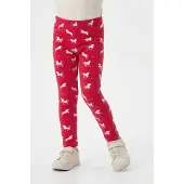 Happy girls Leggings antracit / purpur / pastelrød / hvid