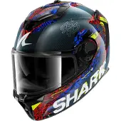 Shark Spartan GT Pro Speed-VIB Integralhjelm Karbon/Rød M sort