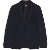 BOSS Slim fit jakke i vaskbar uld med stræk