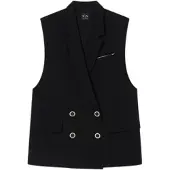 Armani Exchange A|X Armani Exchangetil kvinder. XW001823AF16125UC001 Vesten Vesten sort (XXL), Casual, Klassisk, Polyester, Uden ærmer/stropper
