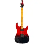 JET Guitars JS-1000 Vulcano Roasted Maple Flamed Transparent Red