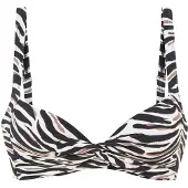 LASCANA Bikinioverdel creme / brun / sort