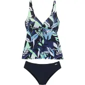 Sunseeker Tankini marin / lyseblå / mørkeblå / lysegrøn