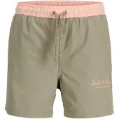 Jack & jones Junior Badeshorts 'JPSTMaui Archive' grå / pastelpink
