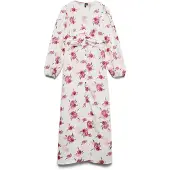Vero Moda Blusekjole 'VMLisa' mørkegrøn / lysviolet / mørk pink / hvid