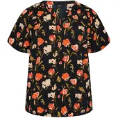 Zizzi Bluse 'Caanni' beige / oliven / orange / sort
