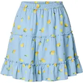 Pieces Nederdel 'PCEmma' lyseblå / lemon / græsgrøn