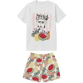 Gisela Pyjamas gul / grøn / rød / offwhite