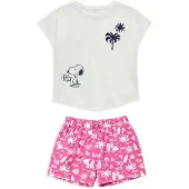 Gisela Pyjamas fuchsia / offwhite