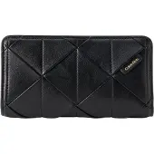 Calvin Klein Tegnebog 'Patchwork Logo Passport' sort