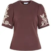 Vila Vimia Rund Udskæring Kortærmet Sweatshirt