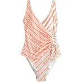 Next Formgivende badedragt lysebeige / lyseblå / orange / koral