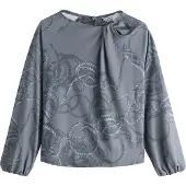 Next Bluse grå / antracit / mørkegrå