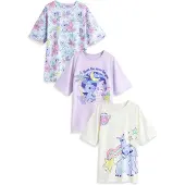 Next Natskjorte 'Lilo and Stitch' lysebeige / himmelblå / violetblå / lavendel