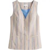 Next Jakkesætsvest beige / lyseblå
