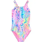 Next Badedragt blå / azur / neongul / lys pink
