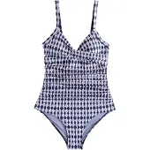 Next Formgivende badedragt navy / lyselilla / hvid