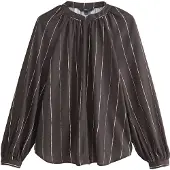 Next Bluse choko / hvid
