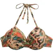 Next Bikinioverdel cyanblå / orange / pudder / sort