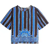 Next Bluse blå / sort / hvid