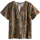 Next Bluse navy / mokka / khaki / orange