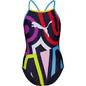 Puma Badedragt - Multi Colour - - 8 år (128) - Badetøj