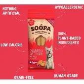 Soopa Dental Sticks Tranebær & Sødkartoffel hundesnack