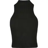 Urban Classics Short Rib Knit Turtleneck ærmeløs T-shirt