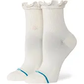Stance - Sokker dame - Ruffle Icon Quarter Ivory til UnisexNylon - Størrelse 38-42 - Hvid