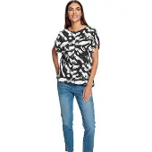 HEINE Bluse sort / hvid