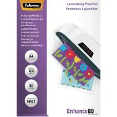 Fellowes Lamineringslommer A4 80 mic. 100/pk, Mat