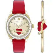 Philipp Plein Dameur PW2BA0825 Valentine Guld/Læder Ø38 mm