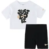 Nike Shortssæt - T-shirt/Shorts - Sort m. Print - - 24 mdr - Shorts