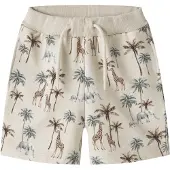 Name It Mini Sweatshorts - NmmHenry - Peyote Melange m. Palmer - - 3 år (98) - Shorts