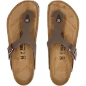 Birkenstock Birkenstocktil kvinder. 43751 Gizeh Birko-Flor Nubuck (Normal pasform) taupe (44), Fast, Ingen, Casual, Gråt
